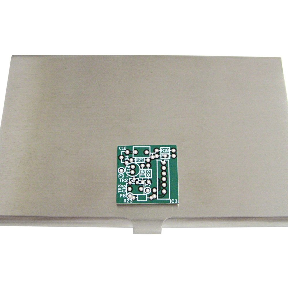 Detailed Computer Circuit Business Card Holder